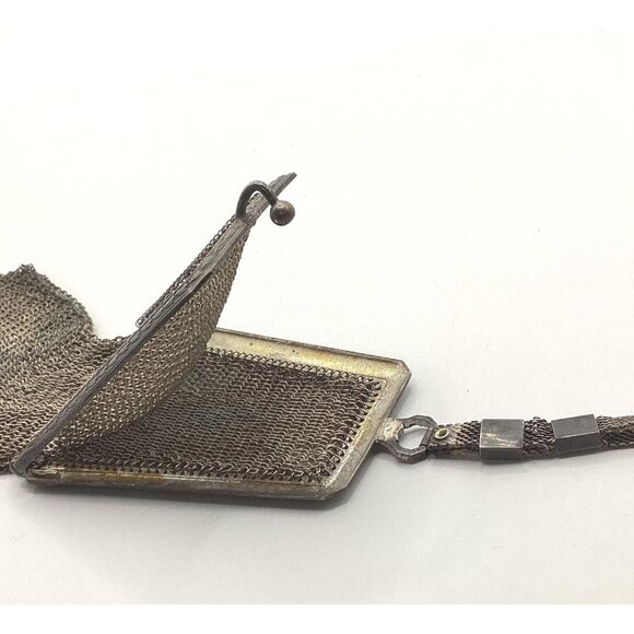 1920s Soldered Mesh Antique Flapper Bag - Picture 7 of 8